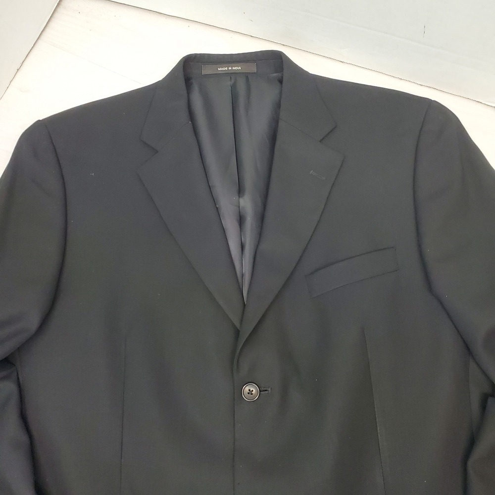 Alfani Blazer 42L Lauren Ralph Lauren Pants 40x32 Black 100% Wool Suit Set Mens